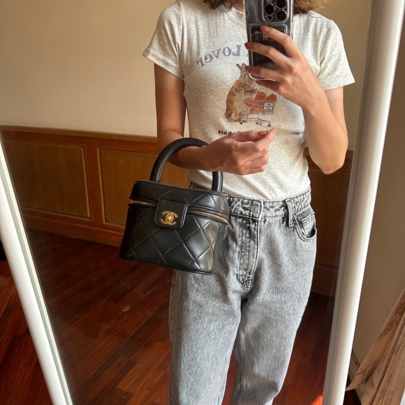 Chanel Top handle vintage vanity 24K GHW - Picture 15 of 15